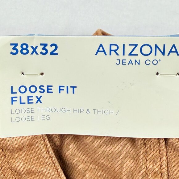 Arizona Jean Co. Men's Loose Fit/Leg  Flex Plymouth Brown Casual Pants 38x32 NWT - Picture 5 of 11